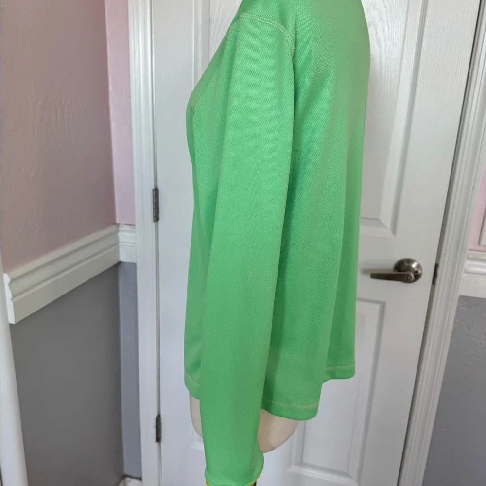 VTG Nike Dri Fit Women's Lime‎ Green Long Sleeve Crew Neck Casual Tee SZ Medium